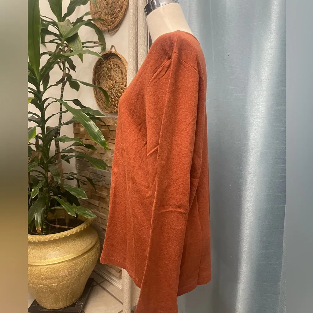 Pendleton Terracotta Long Sleeve Top - Image 2