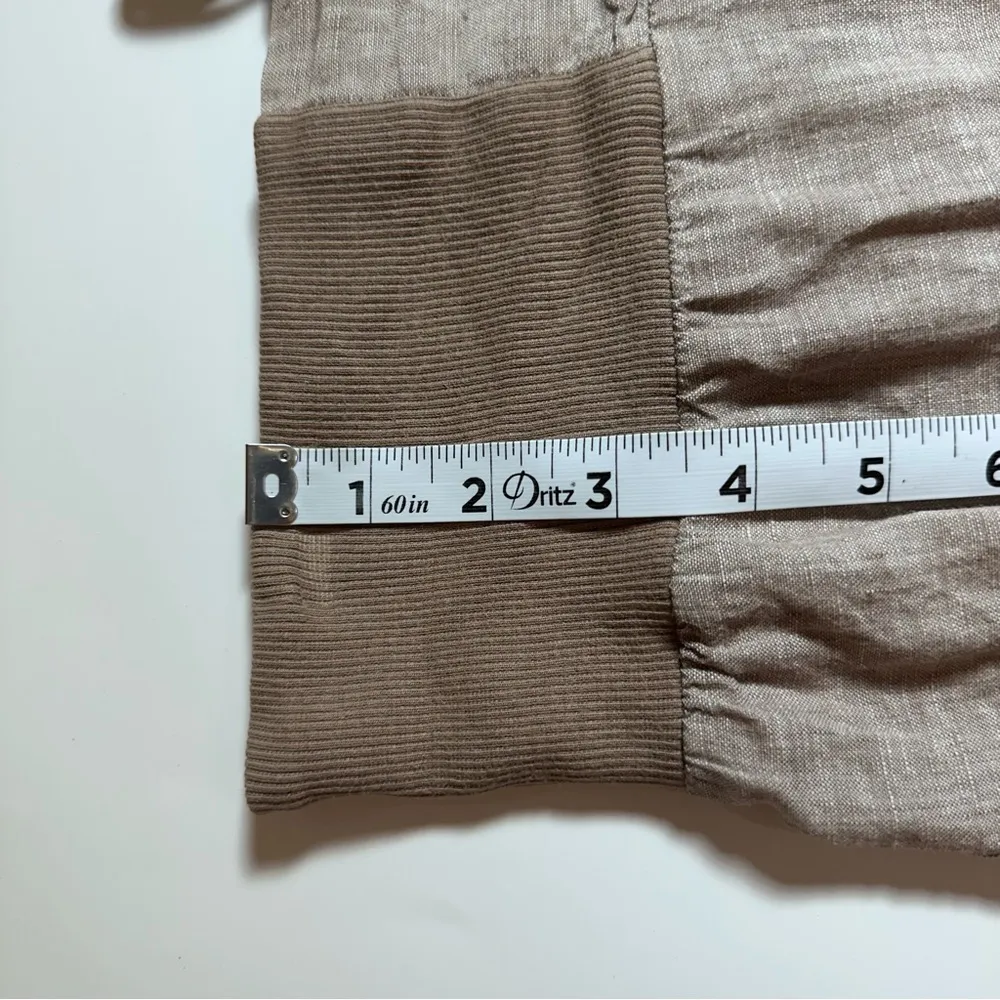 Horny Toad Beige Tan Linen Straight Pencil Skirt Light & Airy size Small - Image 5