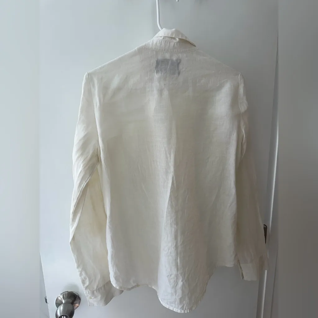 Reformation ivory linen shirt - Image 6