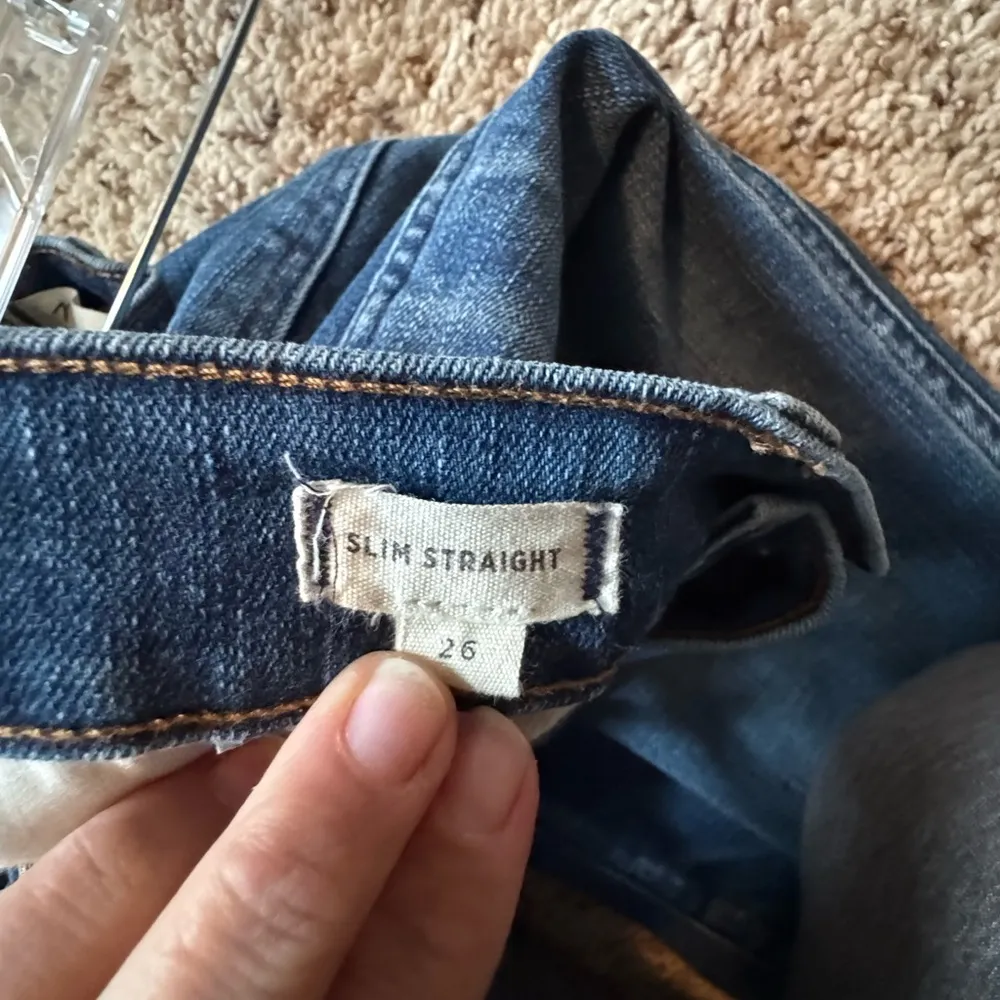 Madewell, size 26,‎ Slim Straight Jeans: Distressed Button-Front Edition - Image 12