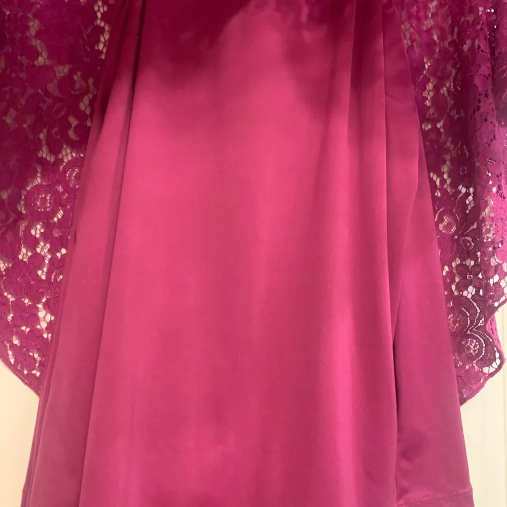 Simply Emma Laced Top w/ Underneath Tank Top Fuchsia/Purple 3X Blouse. 1891 Pink - Image 3