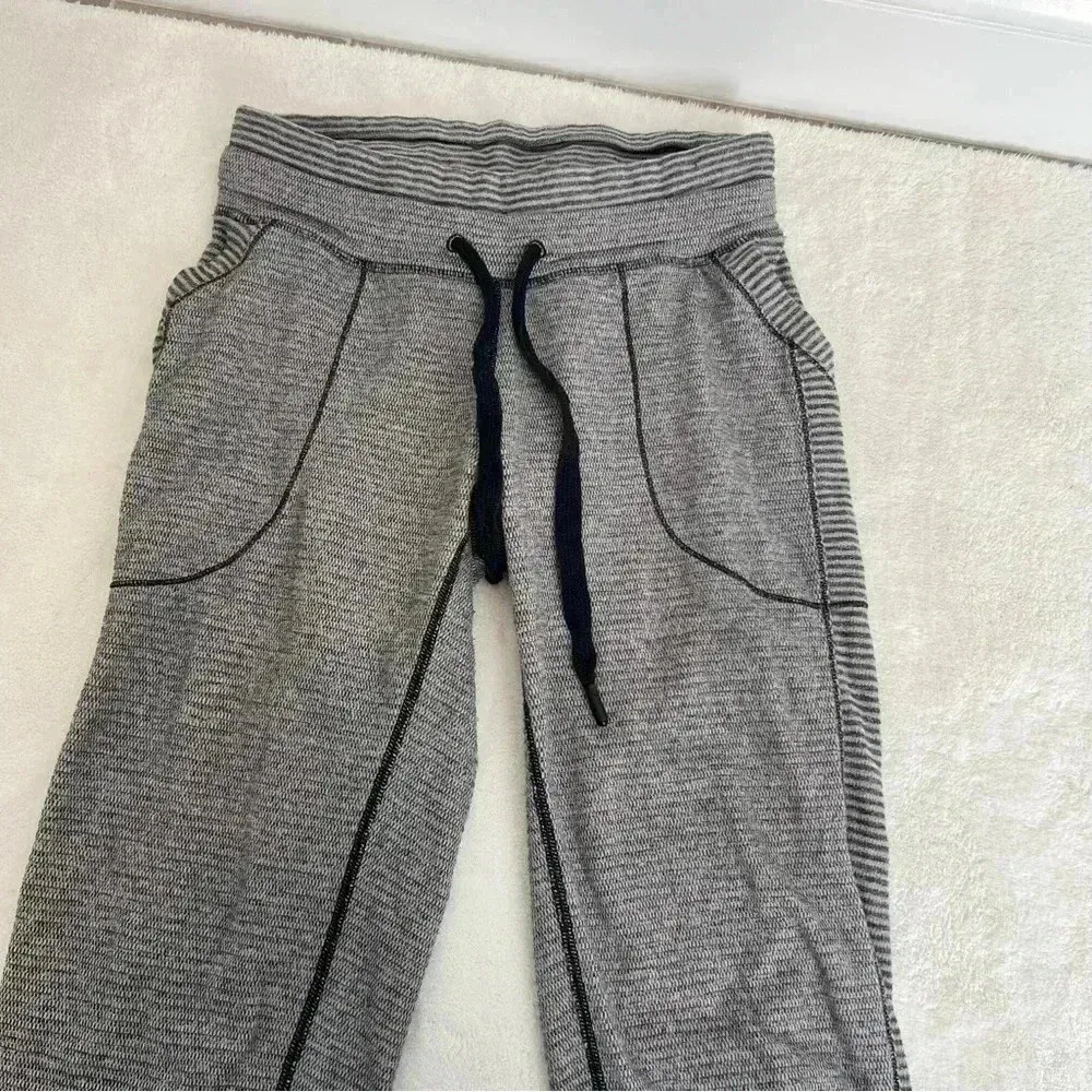 Lululemon Base Runner Yoga Joggers Pant Mini Check Pique White Heathered… - Image 5