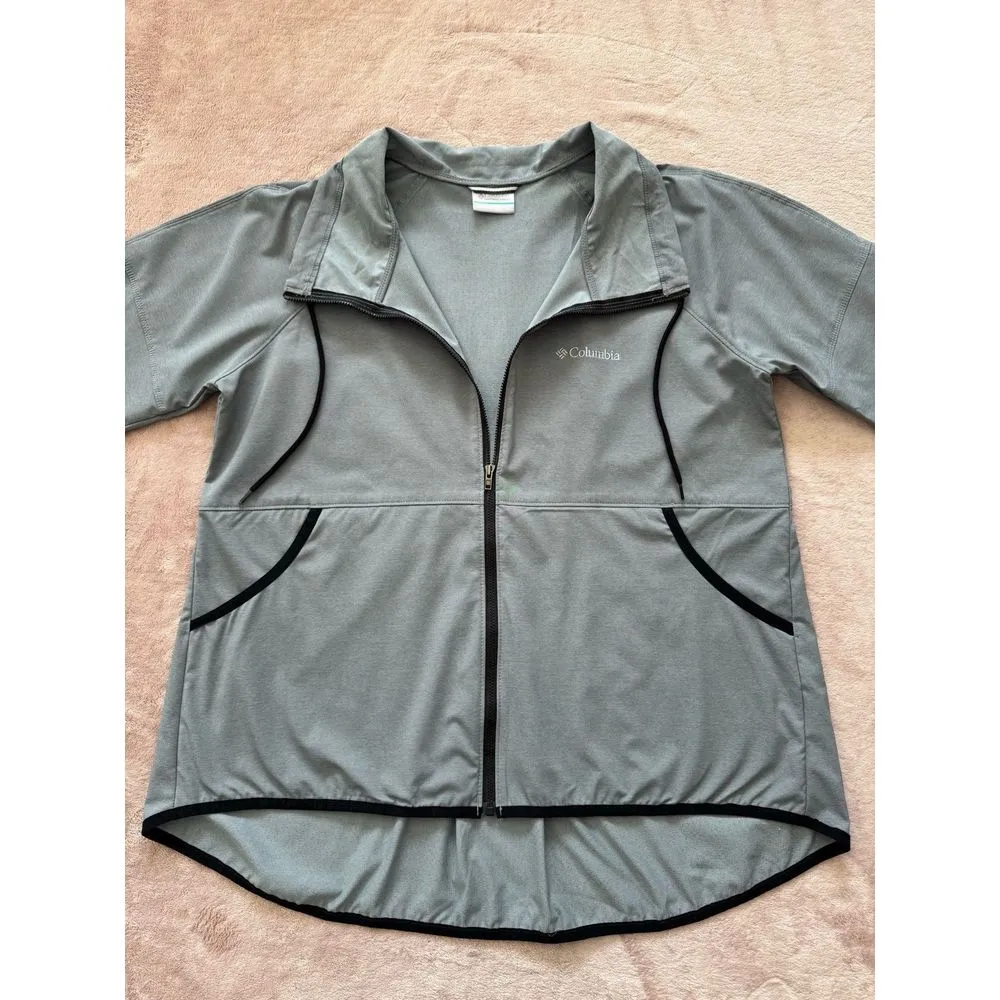 Columbia Women's Gray Full Zip‎ Softshell Jacket Size Large - Image 2