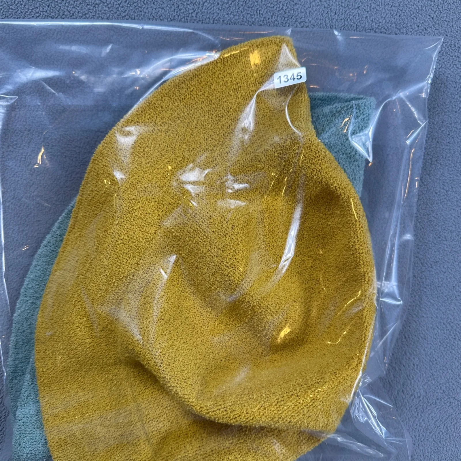 Bucket Hats Set Yellow Teal Textured Knit Winter Fall Fashion Accessory NWOT - Image 5