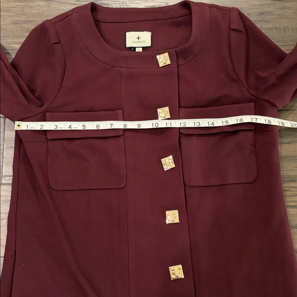 New With Tags Tuckernuck Oxblood Barnett Dress Sz S - Image 12
