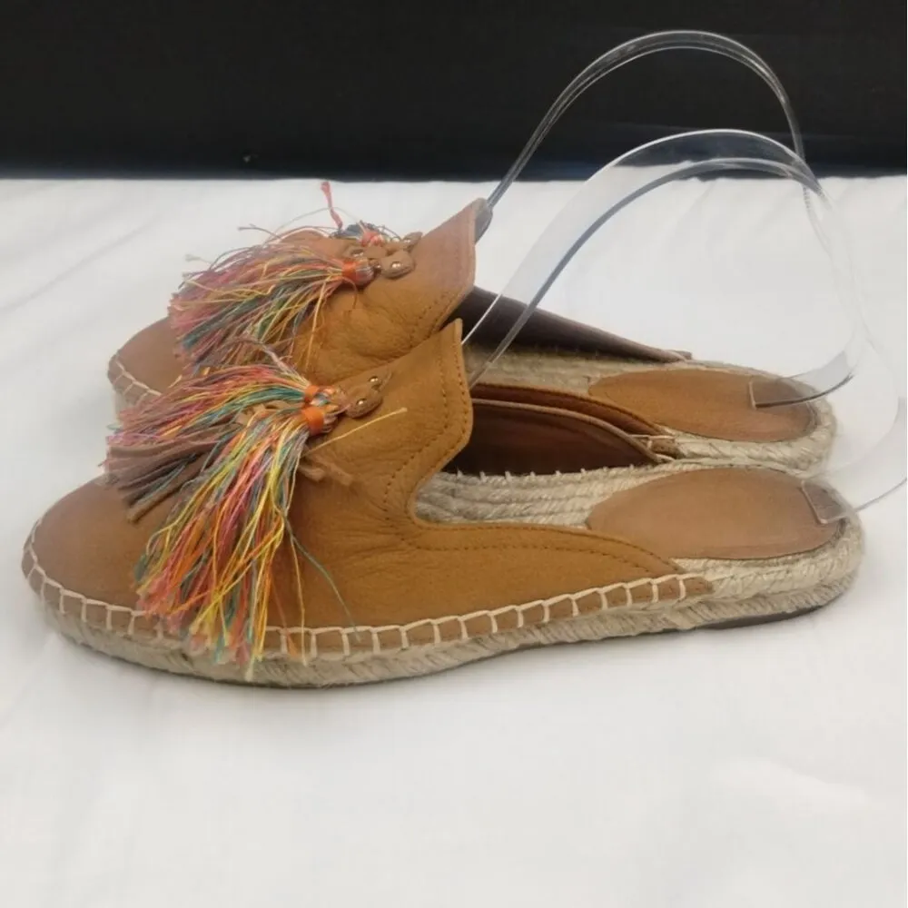 Nine West Women's Tan Shoes/Mules W/ Tassel Sz6.5M SKU3882 - Image 3
