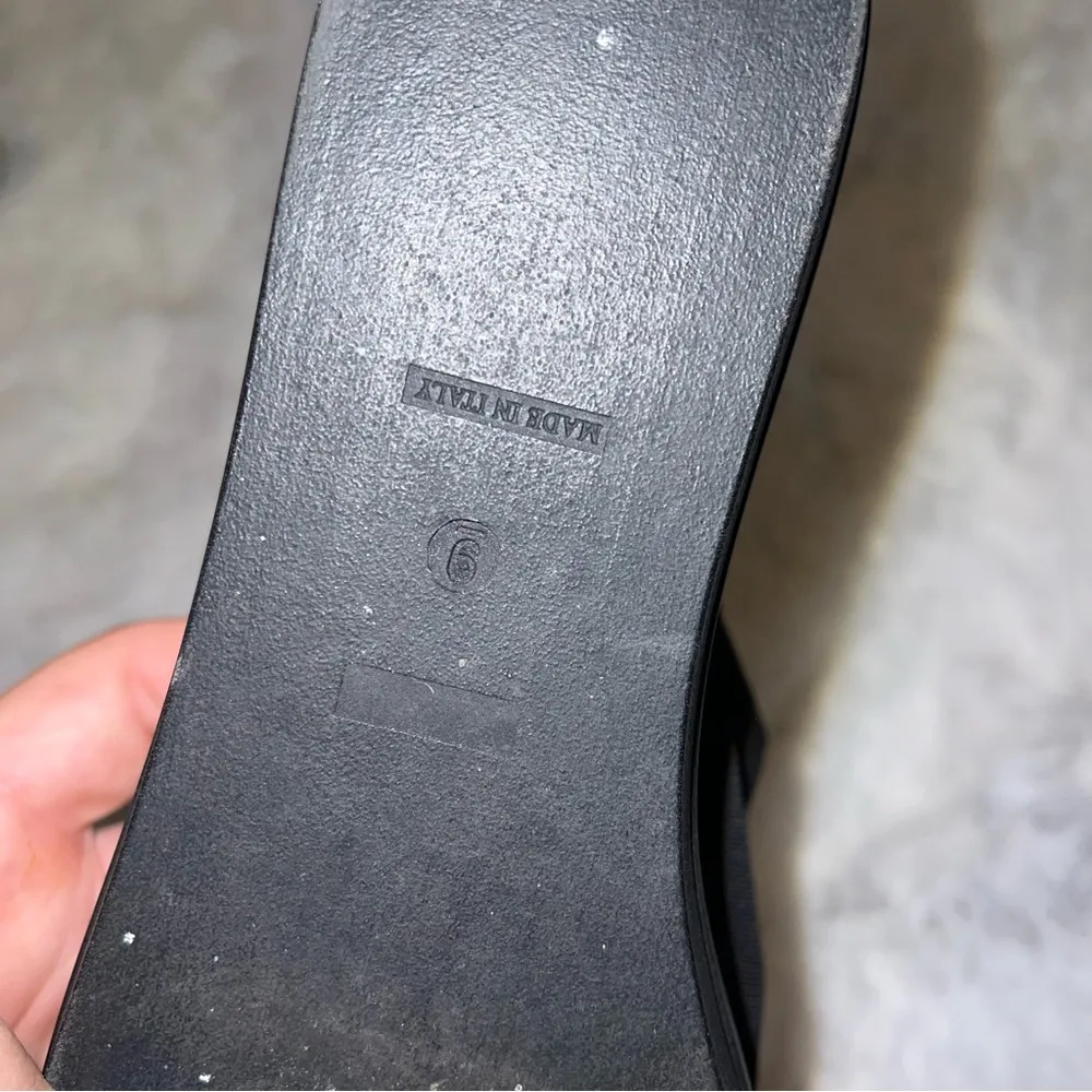 Vintage Y2K Steve Madden Platform Sandals All Black size 9 Made in Italy Chunky - Image 6