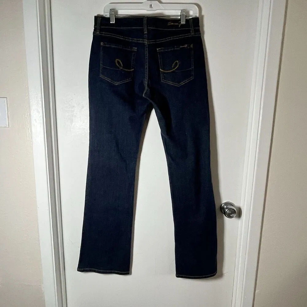 Seven 7 Jeans Women Sz 31 Blue Premium Denim Wide Leg Boot Cut Retro VTG 33*34 - Image 2