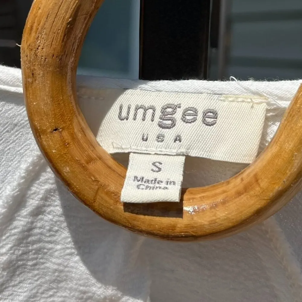 Umgee White Flowy Dress Women's Small - Image 3