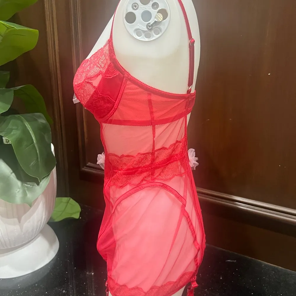 Victoria’s Secret Red Lace Women's Lingerie Set - Image 2
