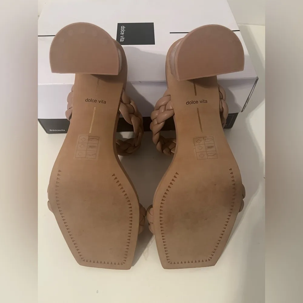 Dolce Vita Tan Braided Block Heel Sandals Size 9 - Image 3