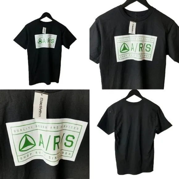NEW Active Ride Shop T Shirt R/S Graphic Tee Short Sleeve Cotton Solid Logo S - Image 2