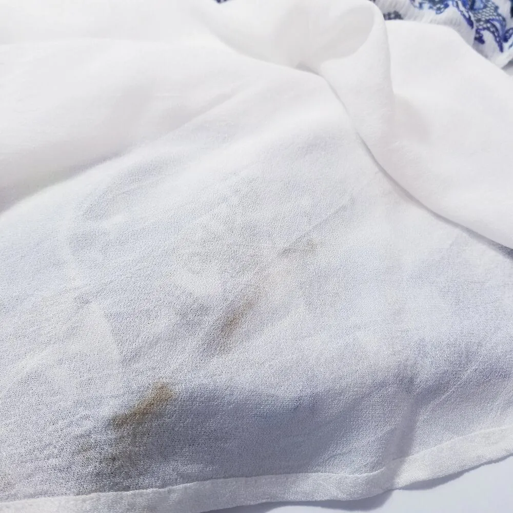 Rococo Sand Printed Embroidered Tassels Mini Dress Blue - Image 5