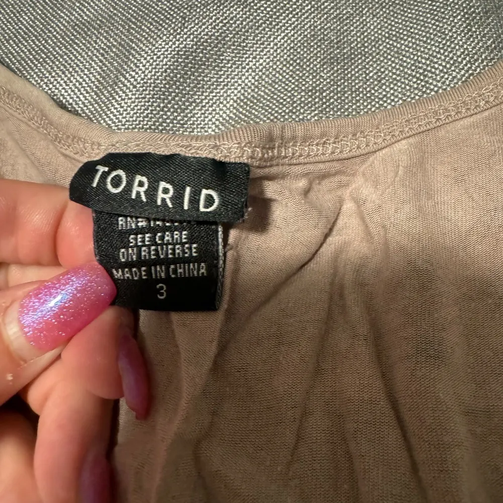 Embroidered Sleeveless Top - Taupe - Image 2