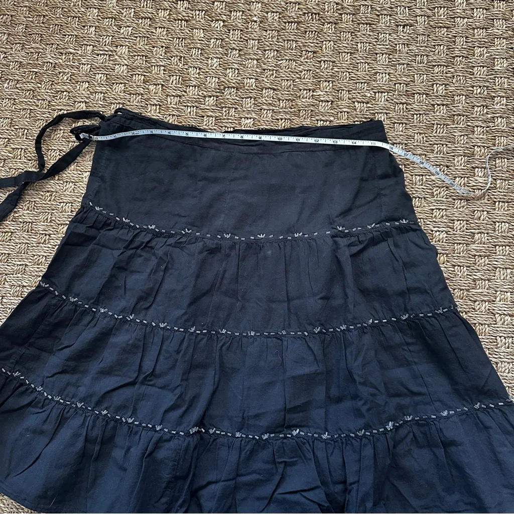 Women’s Black Boho Beaded Wrap Skirt one size - Image 5