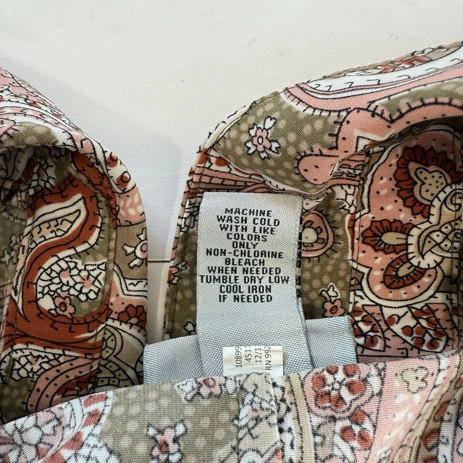 Catherines Paisley Button Up 3/4‎ Sleeve Timeless Blouse Size 4X - Image 11