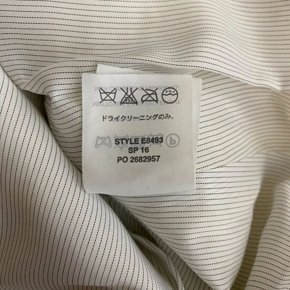 J.Crew Tweed Motorcycle Jacket with Fringe Women's 12 White Gold Career Preppy - Image 16