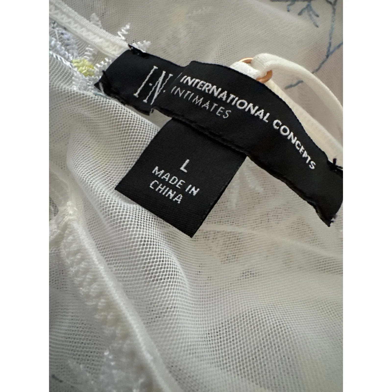 Brand New INC Intimates Women's Large Ditsy Daisy White Slip Dress Mini - Image 4