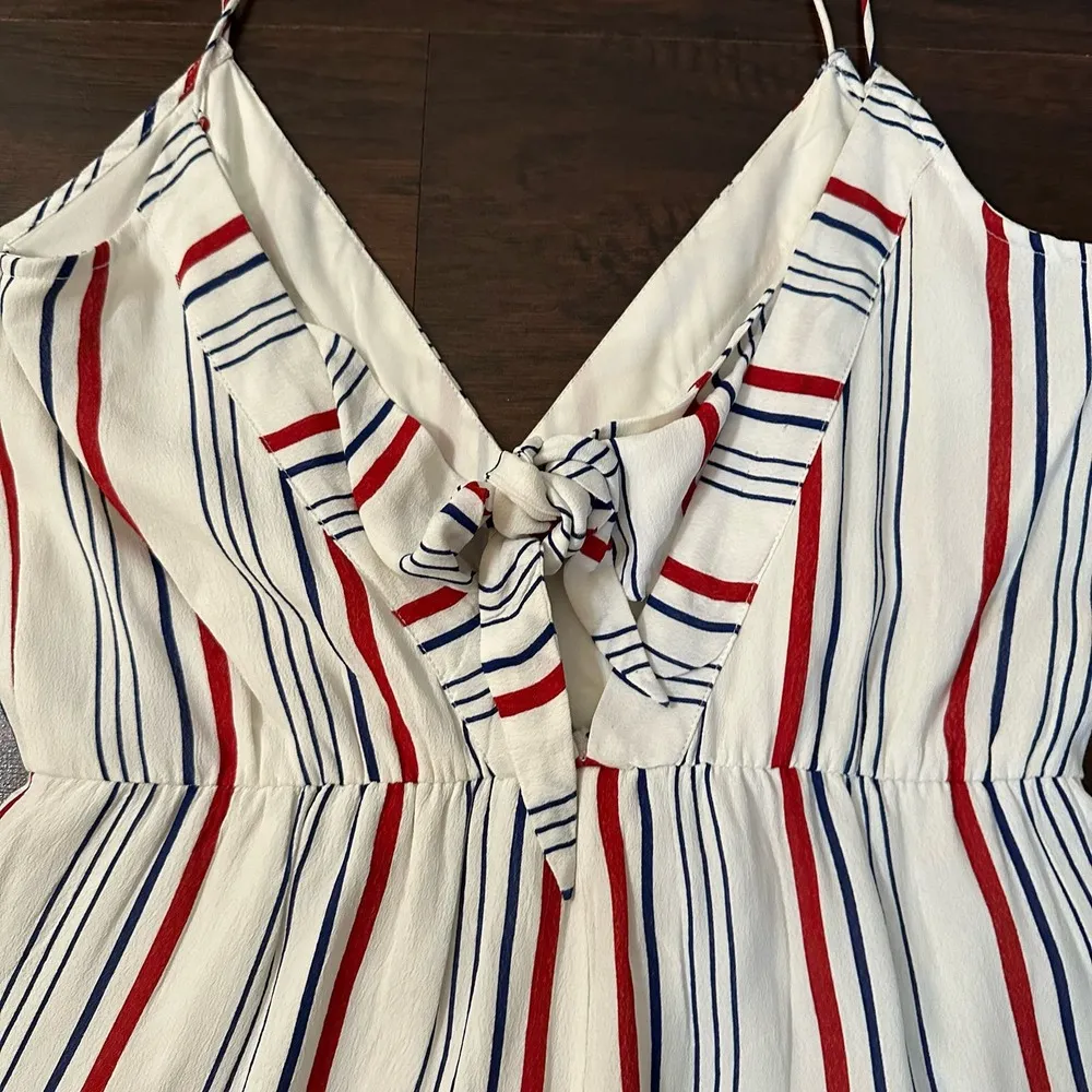 Tularosa Amelia red, white & blue striped sleeveless romper size M NWT - Image 6