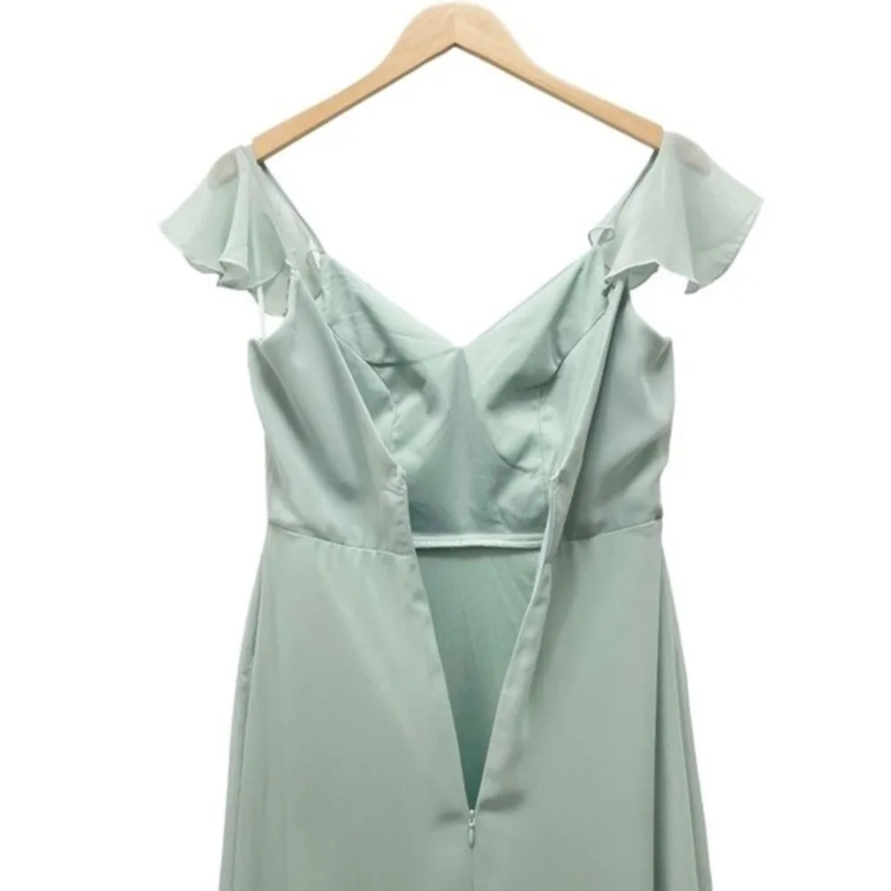 NWT Birdy Grey Kae Dress Sage Green Size Small Maxi Full Length Bridesmaid NEW - Image 7