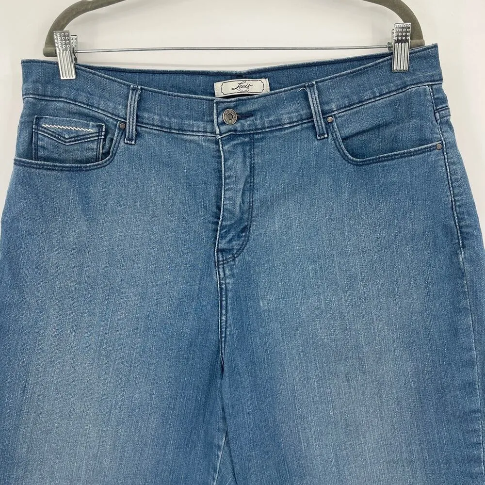 Levi's Y2K Crop Capri Womens Jeans Sz 16 ZigZag Metallic Rivet Snap Stretch - Image 2