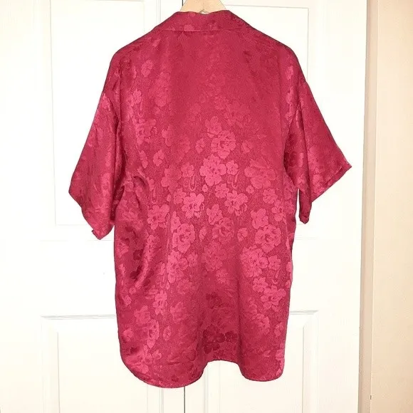 Vintage Victoria's Secret Gold Label Hot Pink Camisole Pajama Sleep Shirt  M/L - Image 3