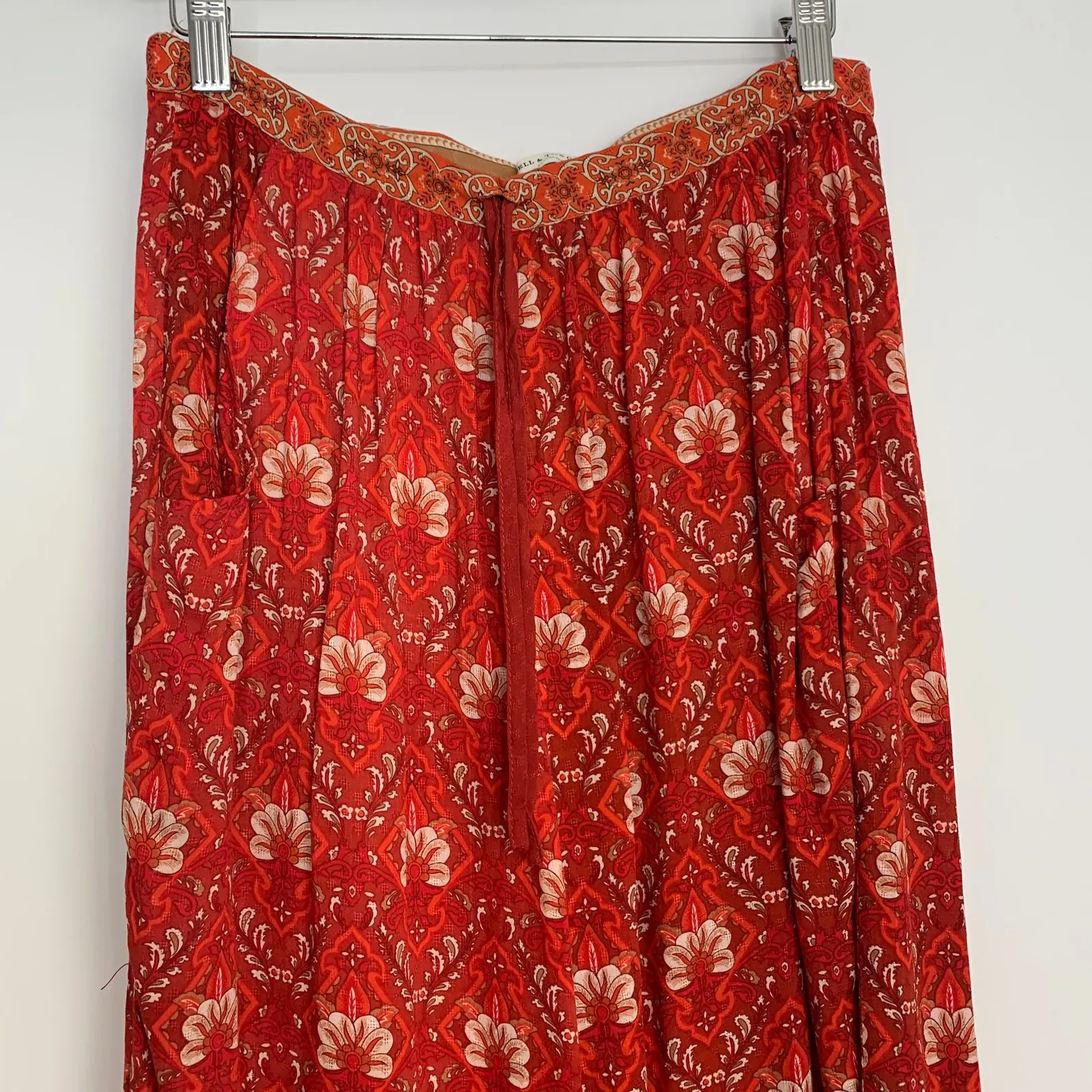 Spell & the Gypsy Jewel Palazzo Pant in Copper Womens XS Paisley Red - Image 9