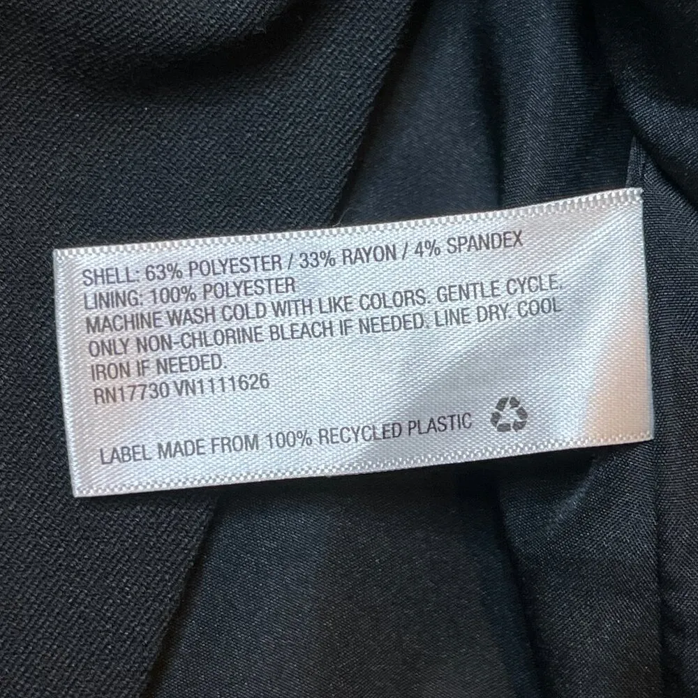 Women's Black Crop Trench Jacket Blazer Sz 6 Gold Buttons - Bloggers Military - Image 5