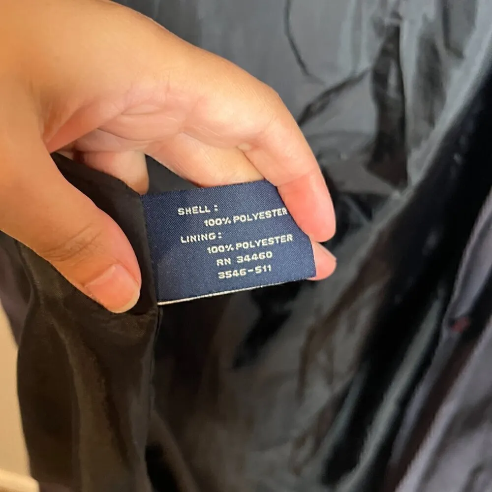 London Fog navy blue long duster jacket - Image 4