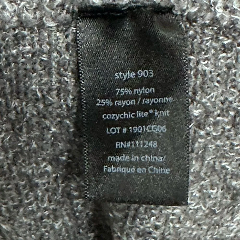 Barefoot Dreams Women's Grey CozyChic Lite Knit Open Cardigan Sweater L/XL Soft‎ - Image 8