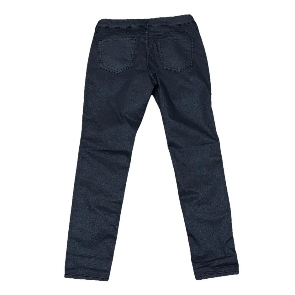 Old Navy Rockstar Y2K Black Glitter Low Rise Skinny Jeans Goth Grunge Moto Edgy - Image 3