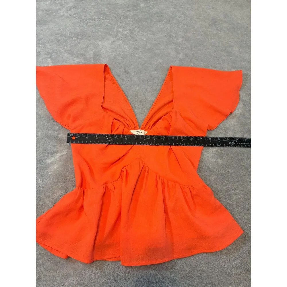 Entro Babydoll Orange Blouse - Image 5