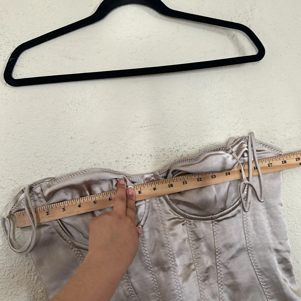 HOUSE OF CB 'Chantal' Champagne Satin Corset NWOT XL‎ - Image 7