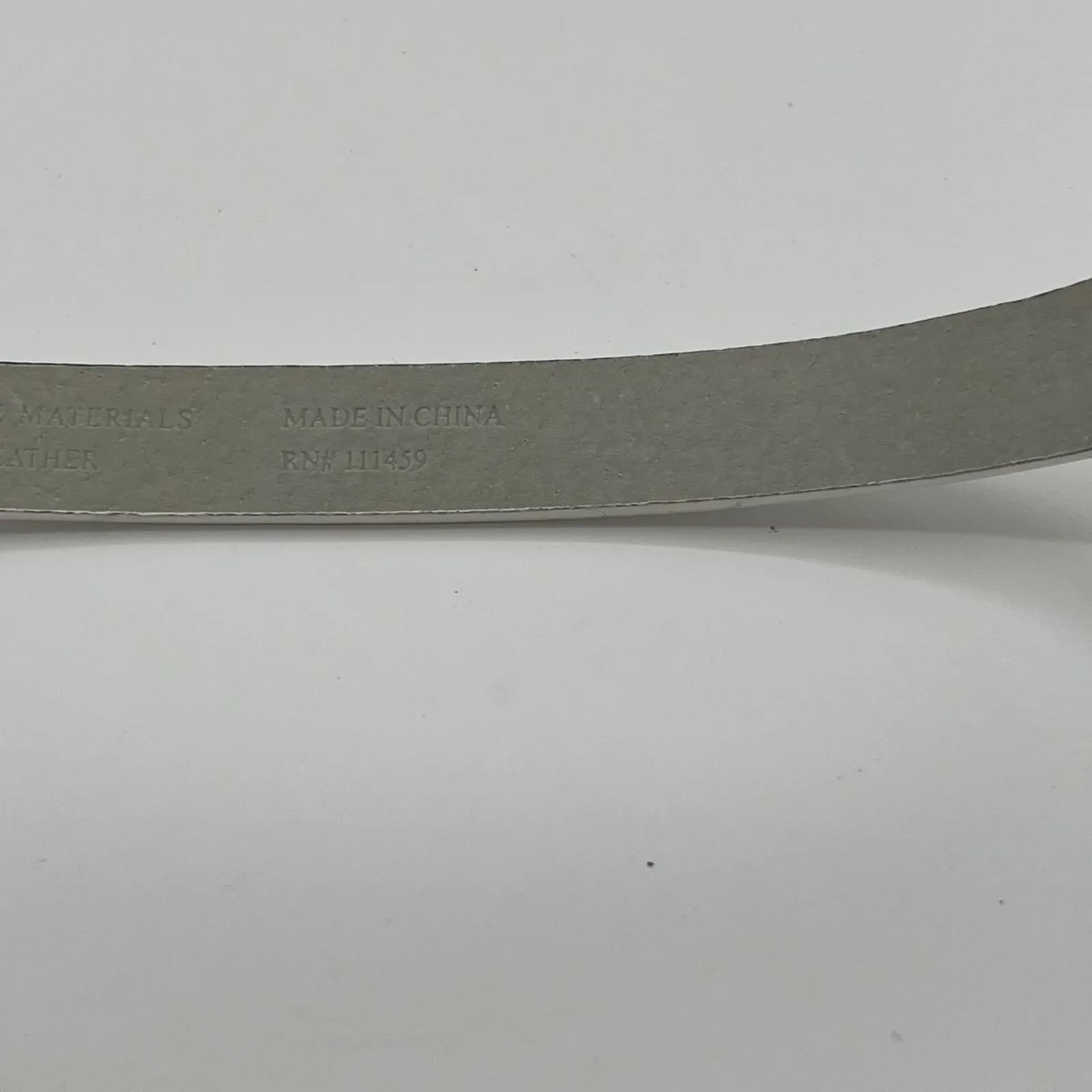 White House Black Market Skinny Belt Womens Silver Buckle Leather Size S - Image 4