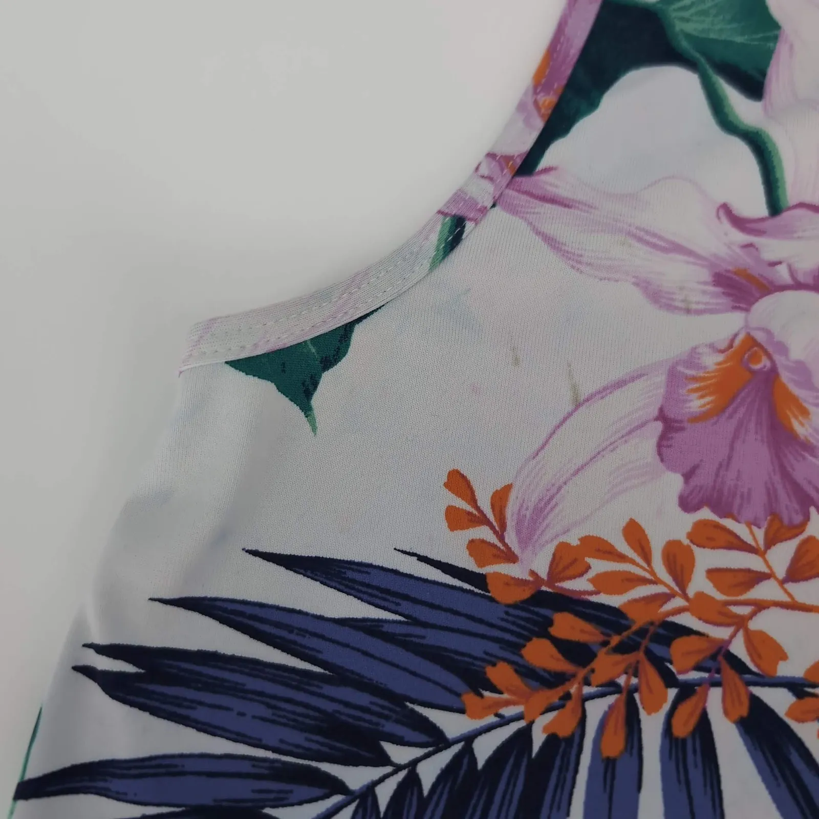 Tommy Bahama Orchid Canopy Swim Mini Dress w Pockets Tropical Print- Size M -GUC - Image 14