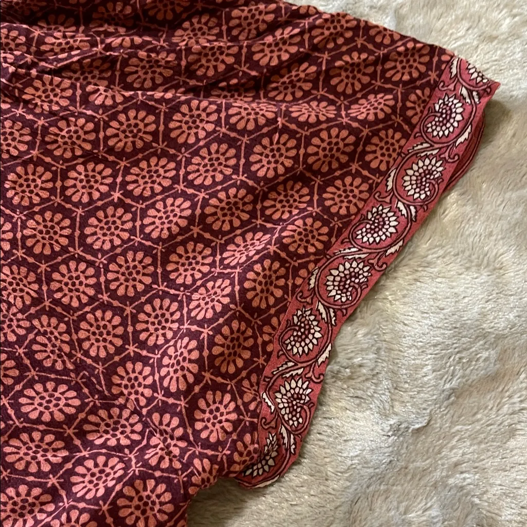 Aeropostale Maroon Pink Patterned Halter Neck Romper Women's XS - Image 8