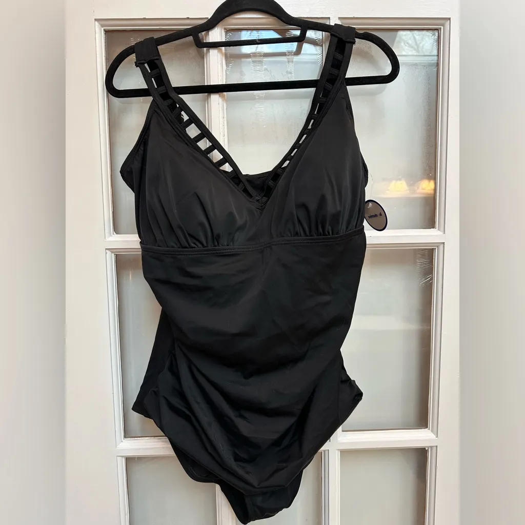 Swimsuits For All Empire Lattice Trim Black One - Image 11