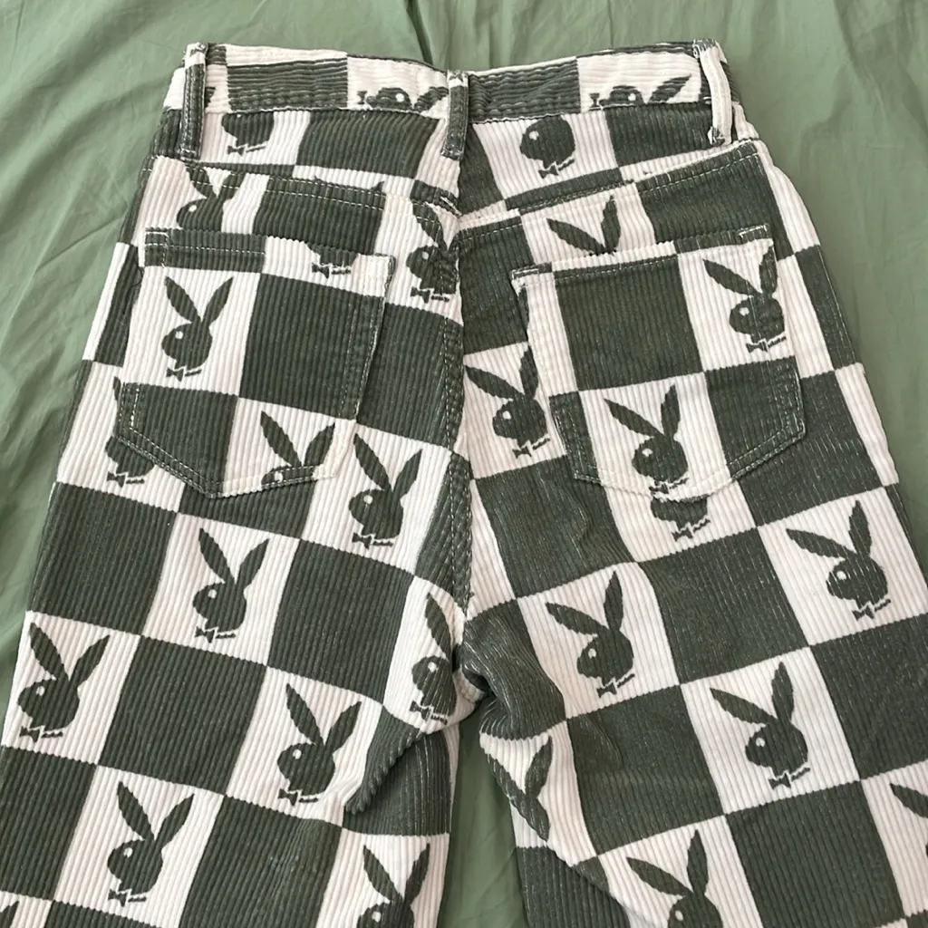 Playboy corduroy Game of Bunnies Boyfriend jeans Size 24 - Image 9