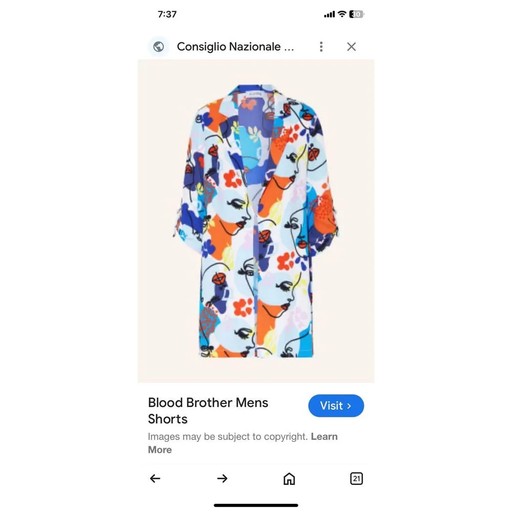 Joseph Ribkoff Multi-Color Abstract Open Front Blazer Sz 20 - Image 9