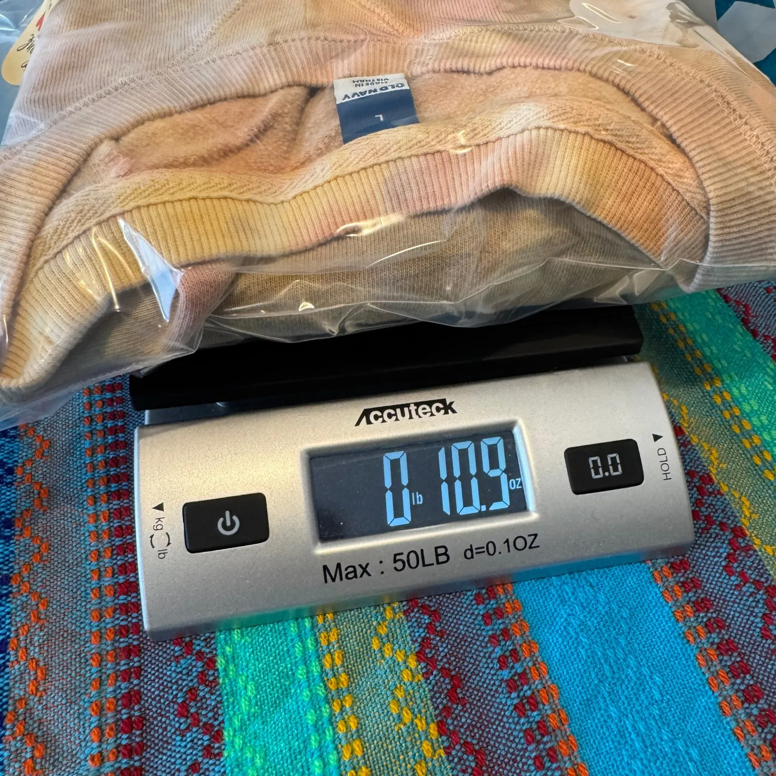 Old Navy Tie Dye Crewneck Sweatshirt Womans Large Orange Pink Cotton Polyester - Image 13