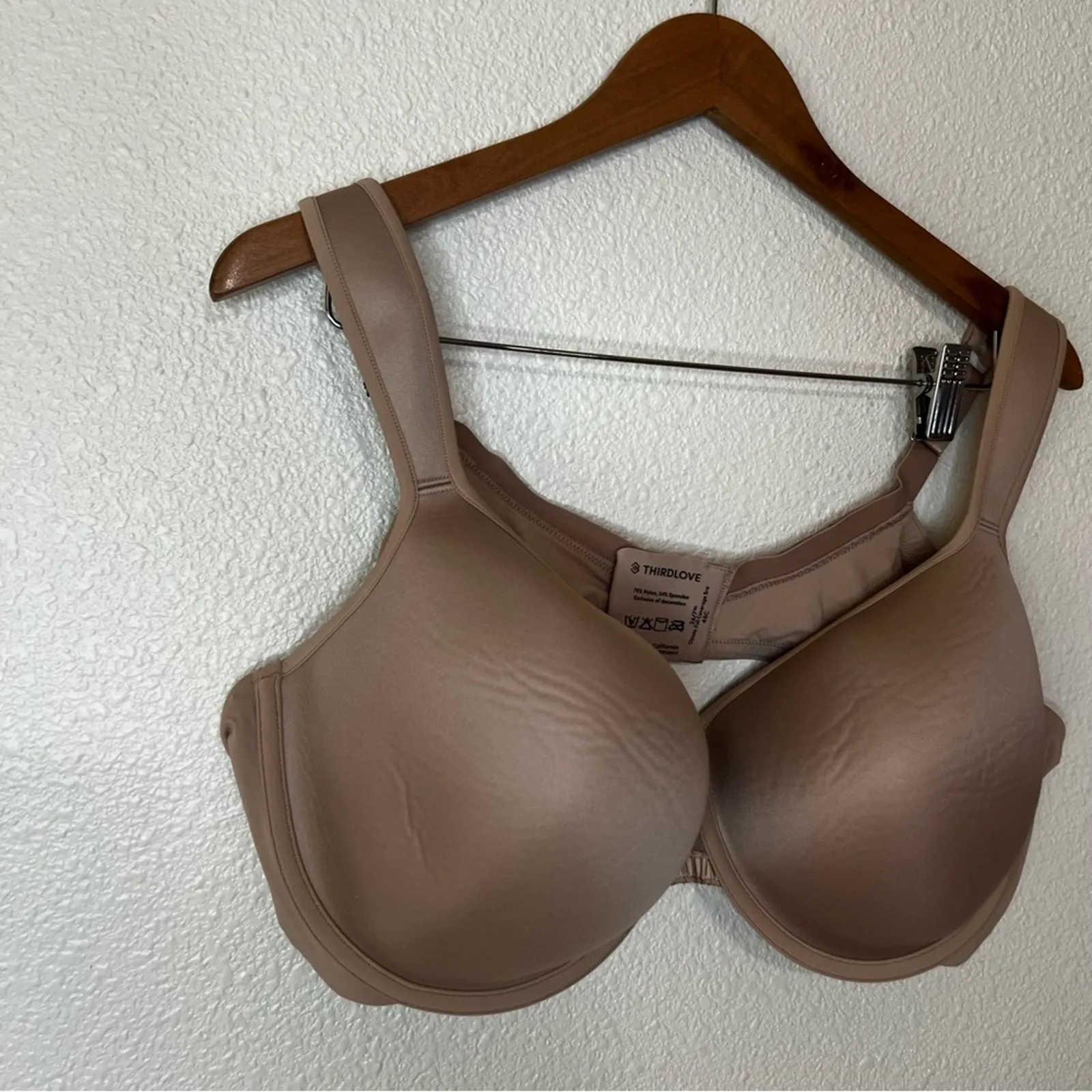 Thirdlove tan nude 24/7 classic full coverage bra 48C - Image 2
