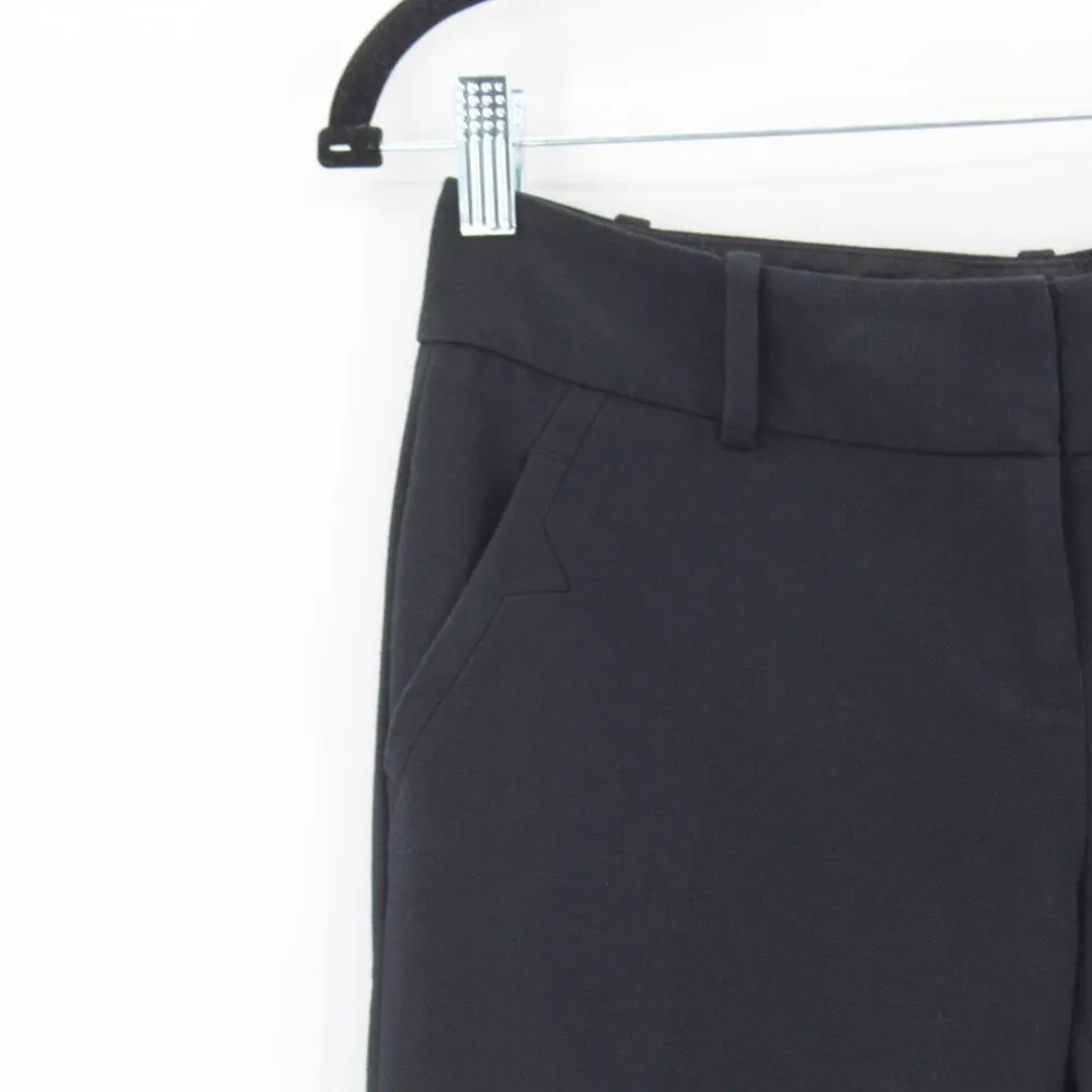 The Limited Slim Straight Cropped Ankle Pants Trousers Black Pockets Size 0 - Image 2