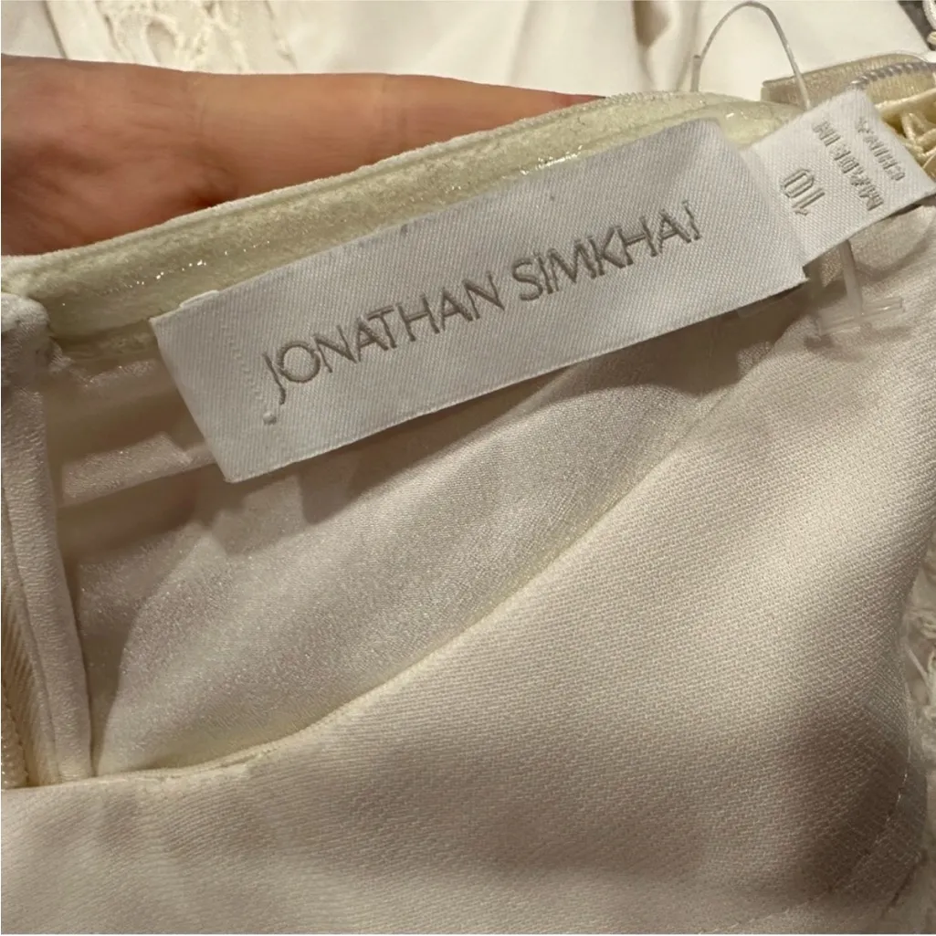 Jonathan Simkhai Zaid Lace Detail Jumpsuit 10 White - Image 8