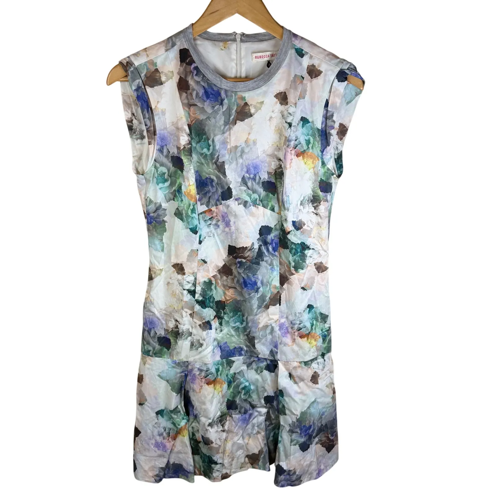 Rebecca Taylor Enchanted Gardens Drop Waist Floral Print Sheath Dress Size 6 - Image 2