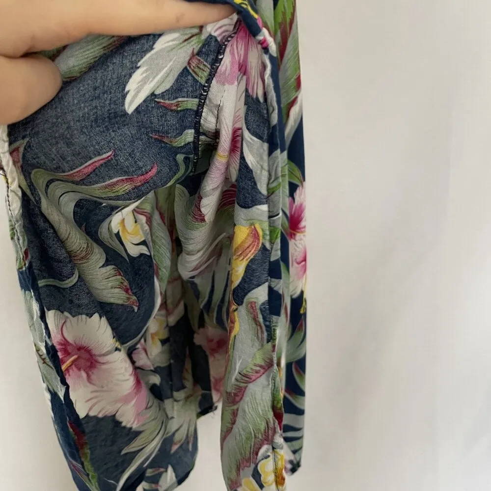 Uluwatu floral summer sundress adjustable straps rayon floral hawaiian one size Green Size undefined - Image 3