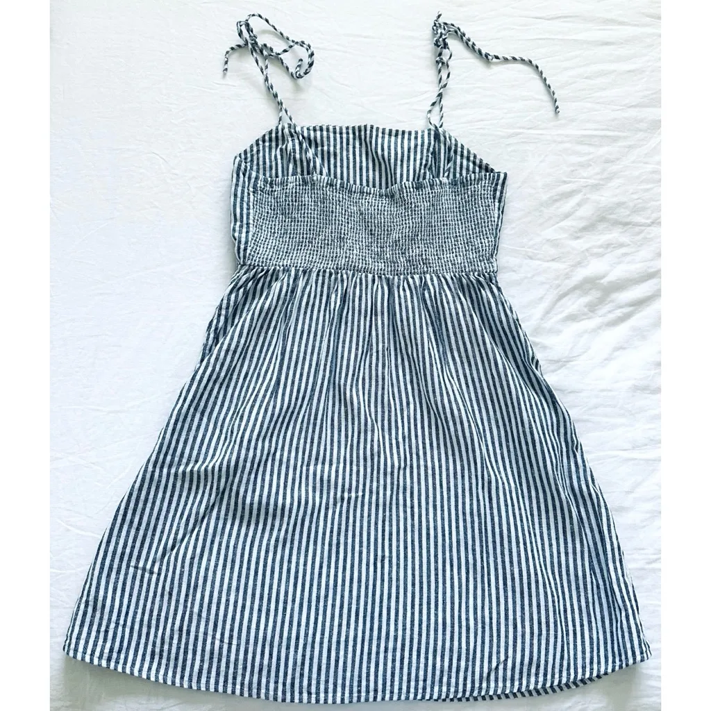Old Navy Linen Blend Striped Mini Dress - Image 5