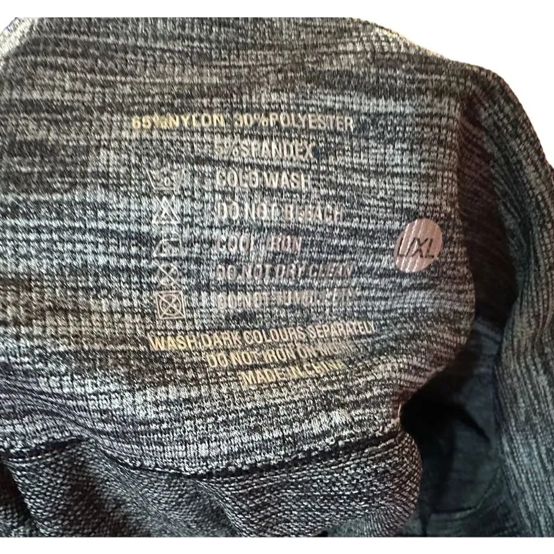 Running Girl Ombre Workout Leggings Gray Green Yoga‎ Pants Athletic Wear Size XL - Image 6