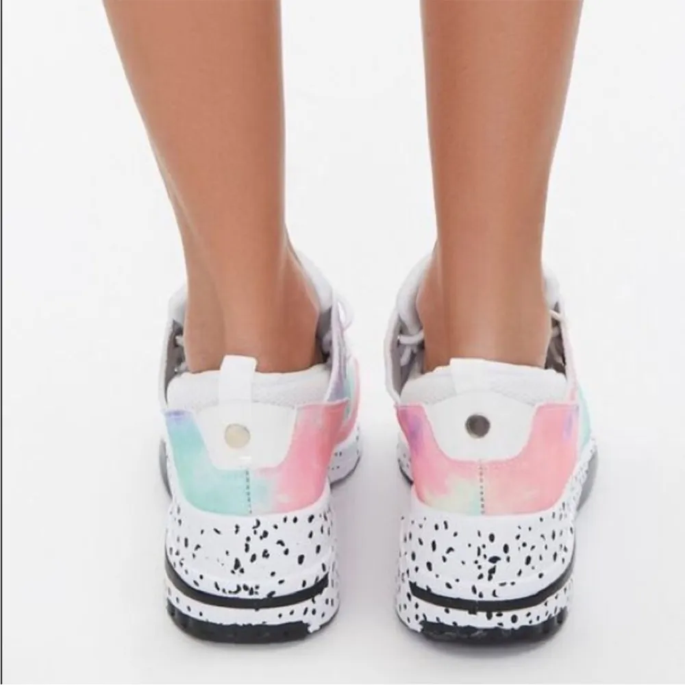 YOKI Fashion Sneakers Glitter Fuchsia Multicolored Tie Dye Polka Dot Size 6 - Image 3