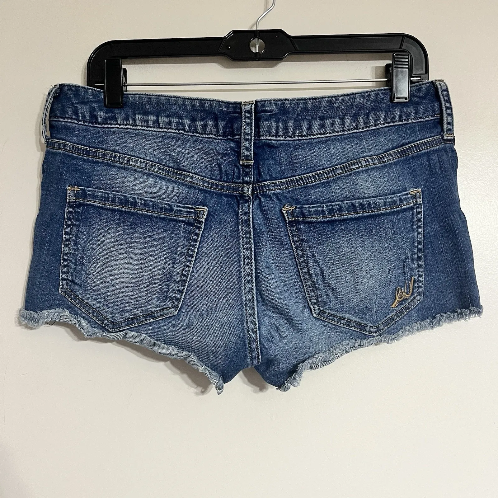 Express Women's Size 4 Jean Shorts Cut Off Distressed Studded Denim Festival - Image 6