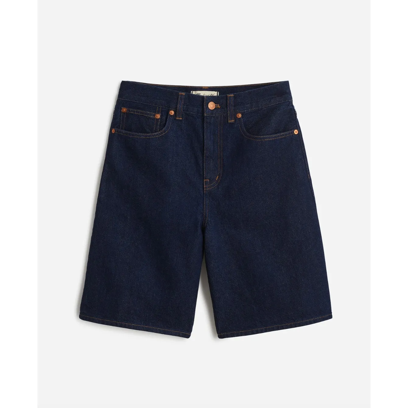 Madewell The 1997 Denim Bermuda Short Bronxville Dark Blue Wash Rigid US 26 NWT - Image 6